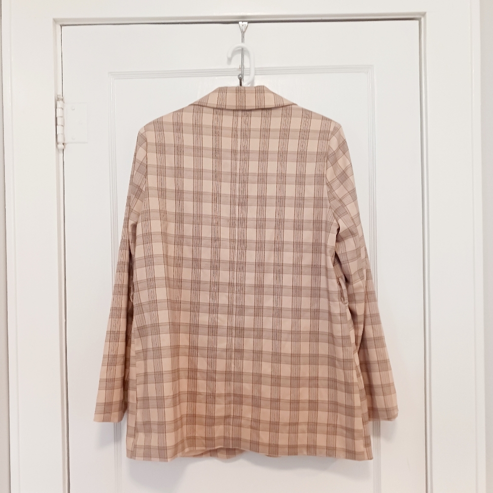 4SI3NNA Tan Plaid Darla Jacket SZ Large NWT - Picture 2 of 8